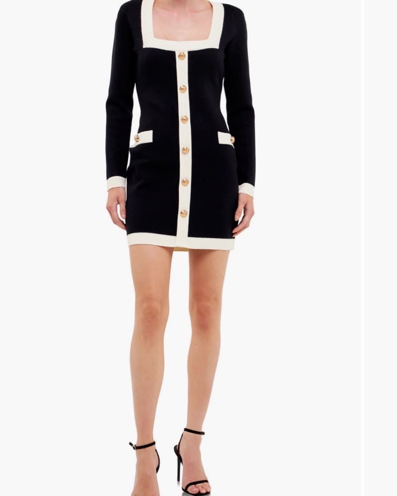 Endless Rose Black Knit Dress - Image 2