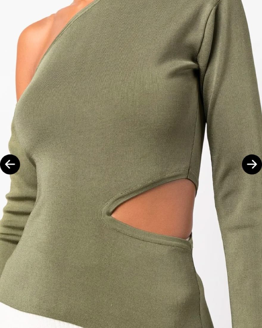 Cult Gaia Knit Cut Out Long Sleeve Top - Image 5