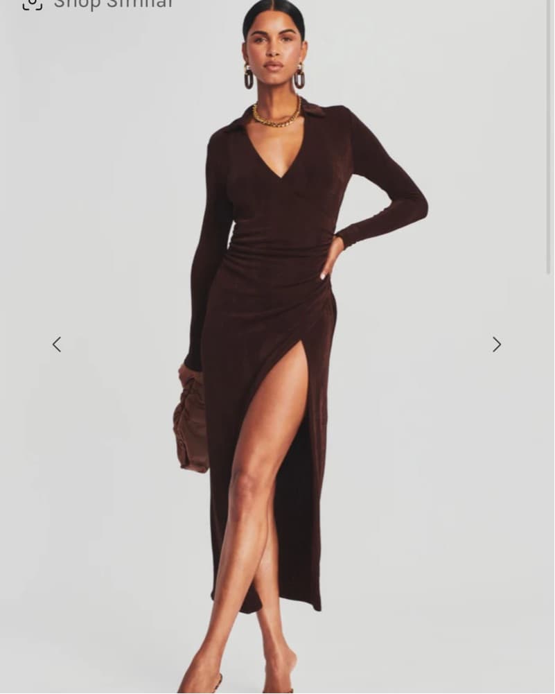 Retrofete Brown Long Sleeve Dress  - Image 1