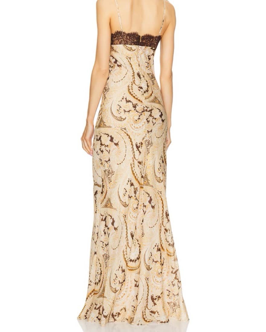 L’Agence Paisley Print Maxi Dress - Image 3