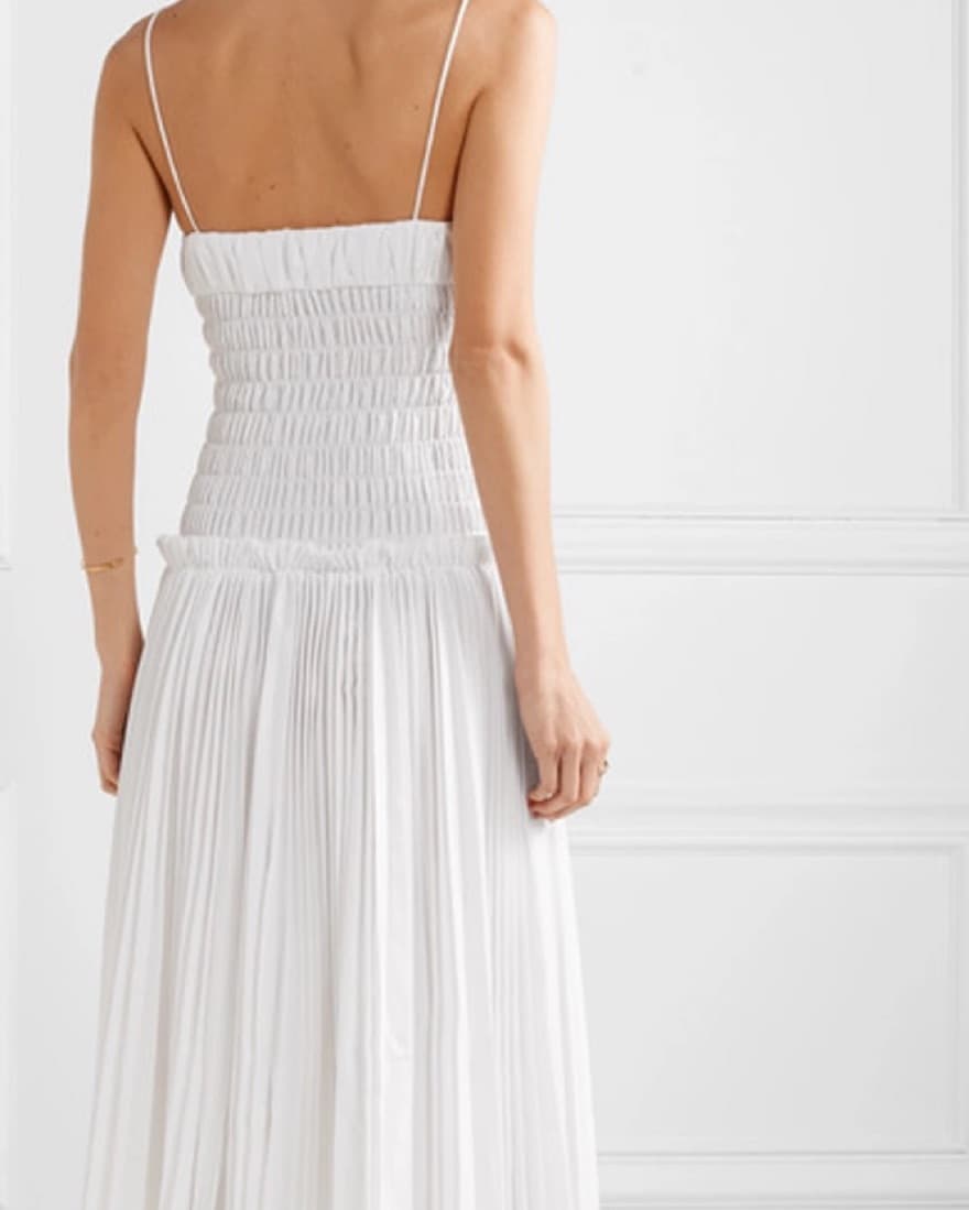 $1200 Khaite Delphine Dress Pleated - Image 2