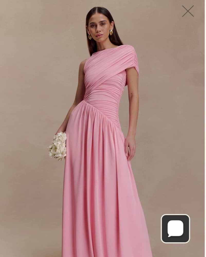Meshki- Ayesha Pink Dress, black tie - Image 1
