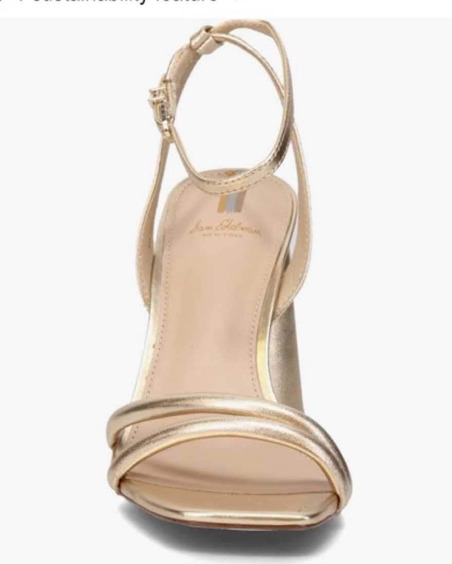 Glamorous gold-toned strappy heels - Image 3