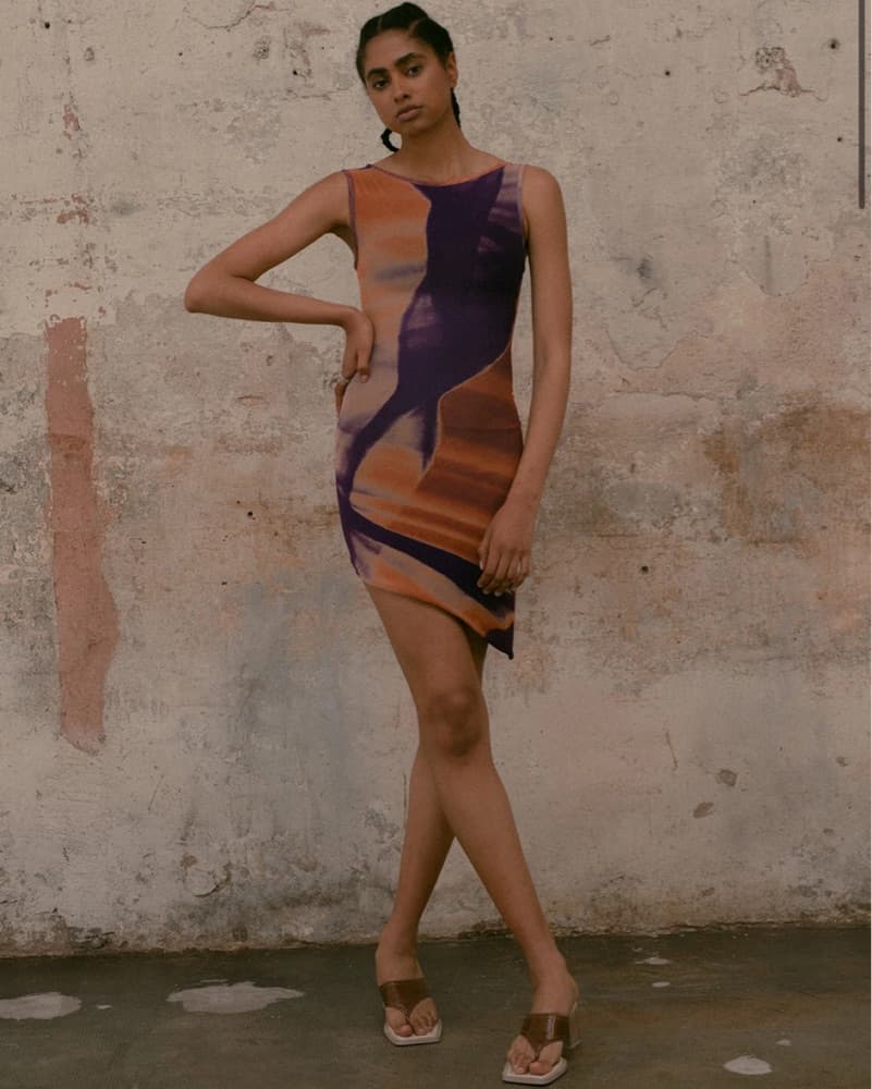 Feners Caracola Lilac Asymmetrical Dress - Image 3
