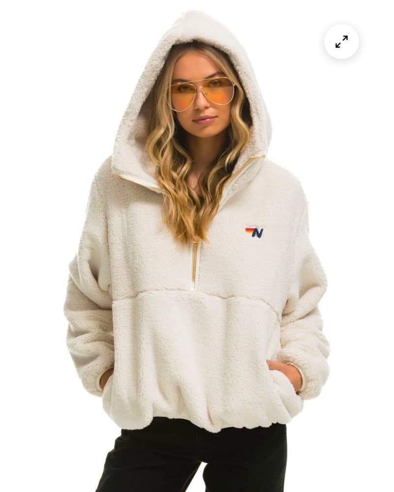 Aviator Nation TEDDY APRES HOODED HALF Z - Image 2