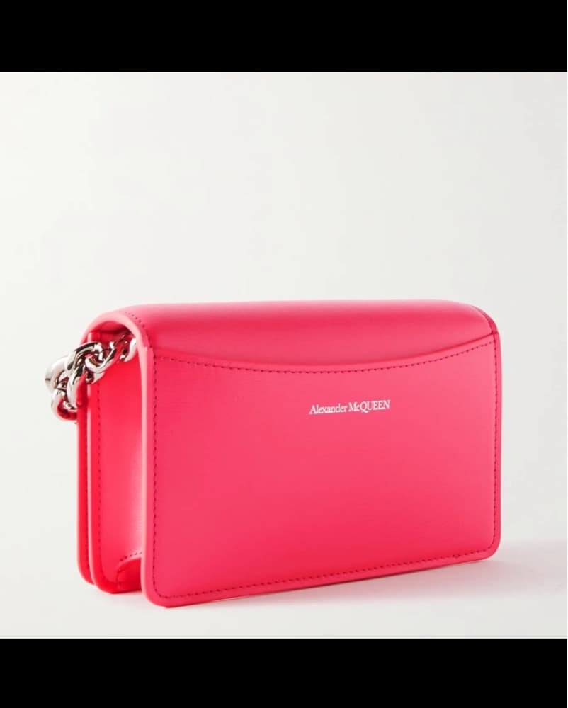 McQueen Neon Pink Knuckle Clutch - Image 3