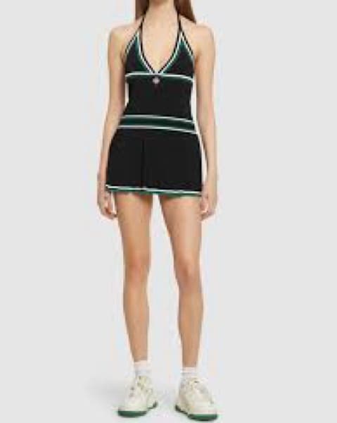Casablanca Pleated Halter Dress - Image 2