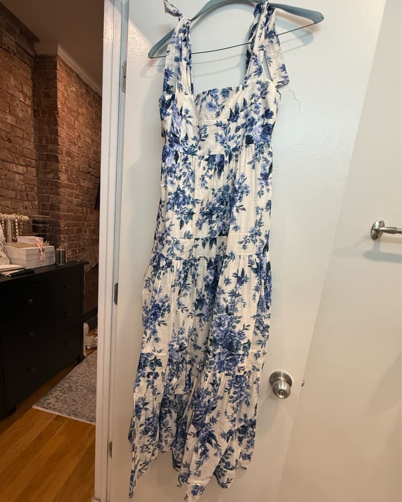 Zimmerman Aliane Blue Floral Midi Dress - Image 2