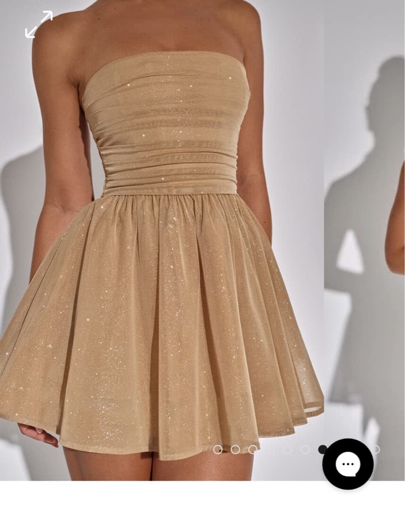 Sparkling Gold Cocktail Dress - Image 2