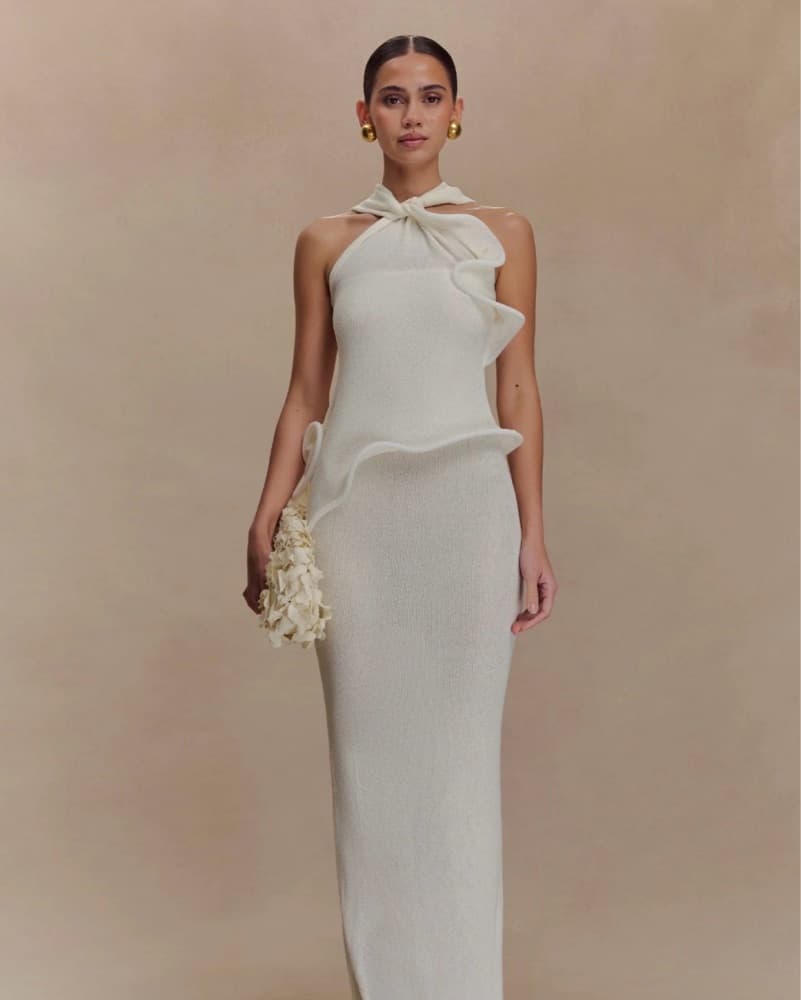 Meshki Capri Halter Knit Maxi Dress - Image 1