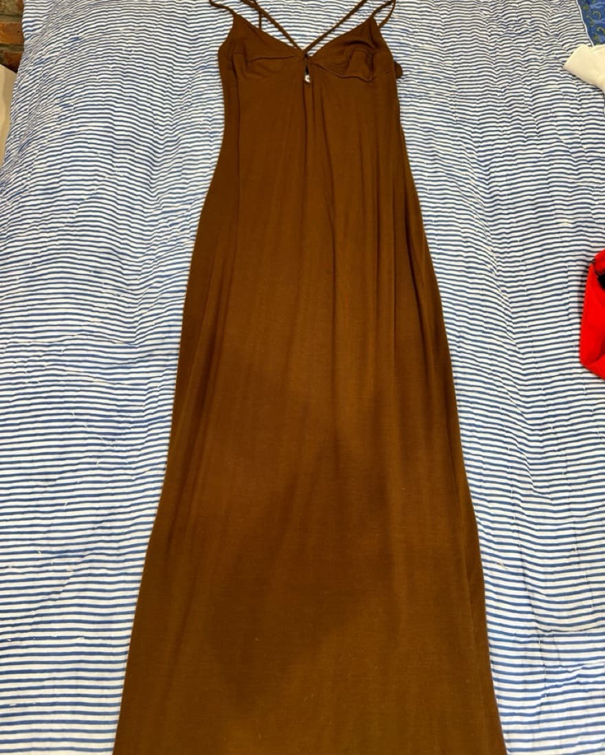 Reformation Brown Long Dress - Image 3
