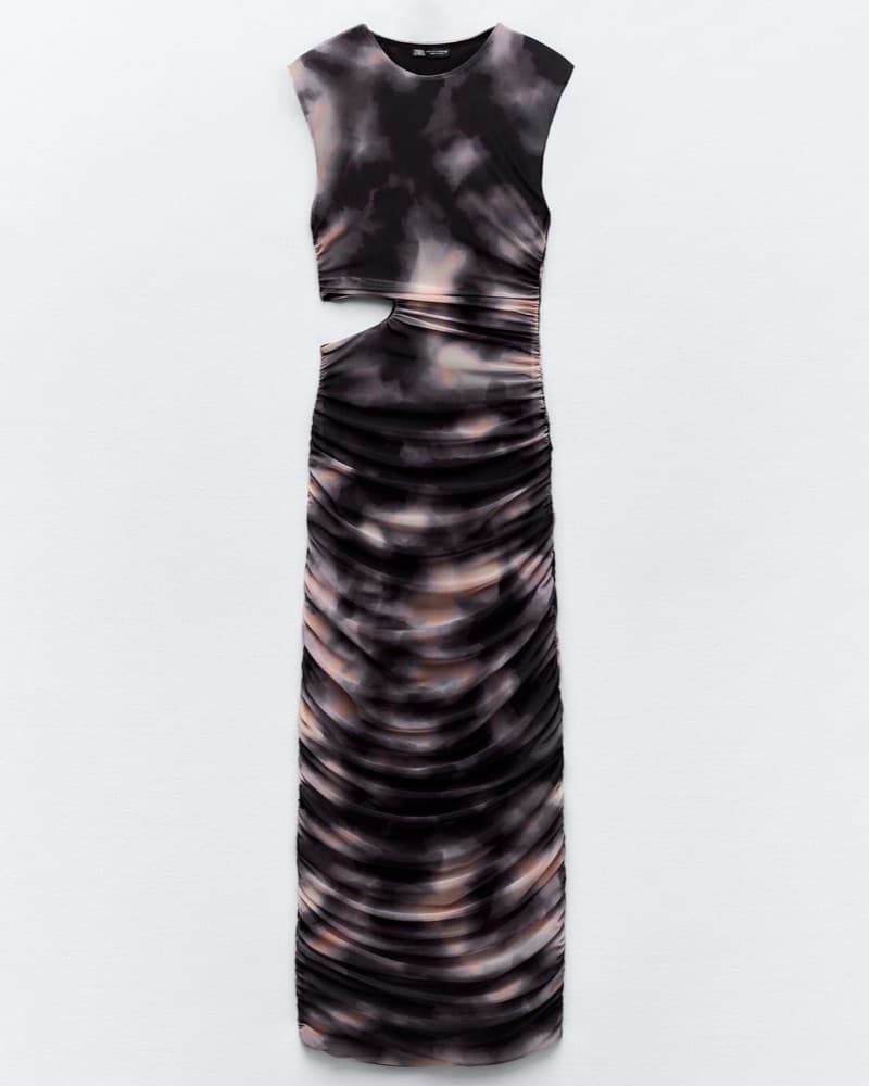 Zara Tye Dye Tule Cut Out Dress - Image 1