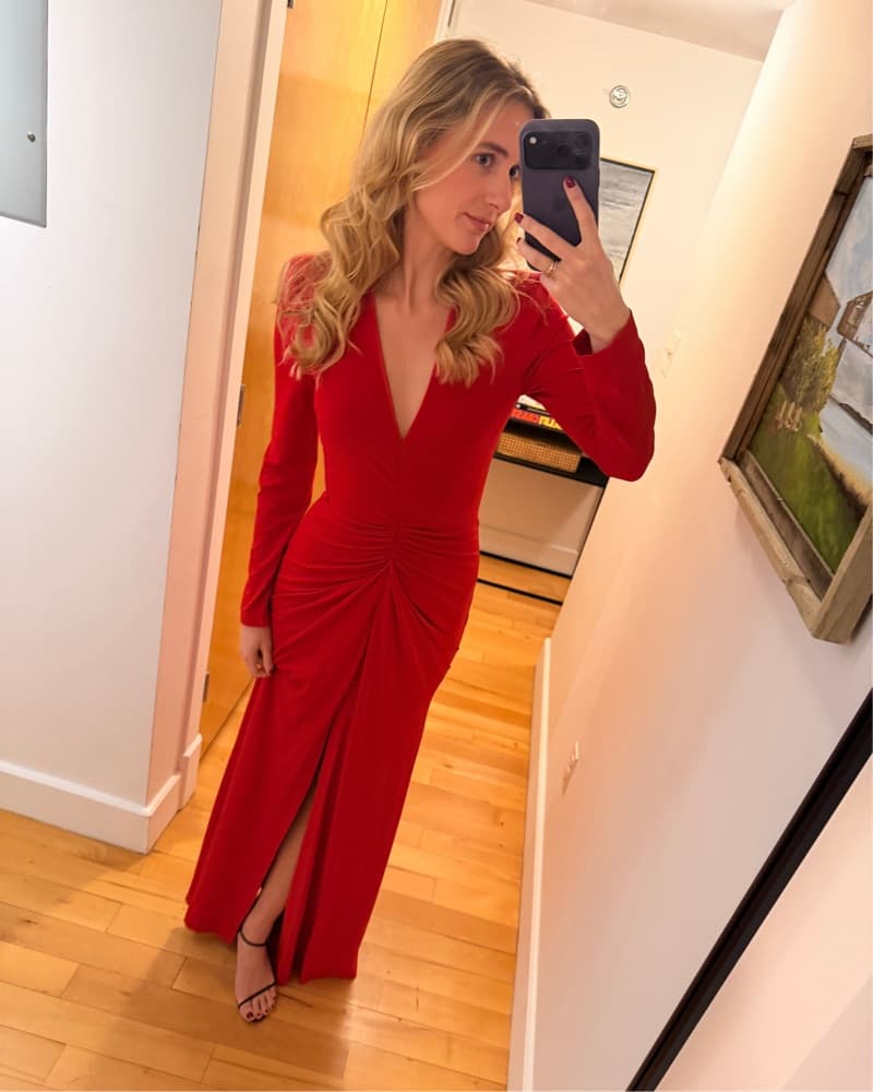 Vintage Alexander McQueen Red Gown - Image 1