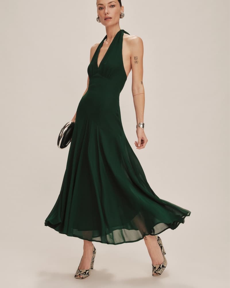 Reformation Green Briony Dress - Image 1