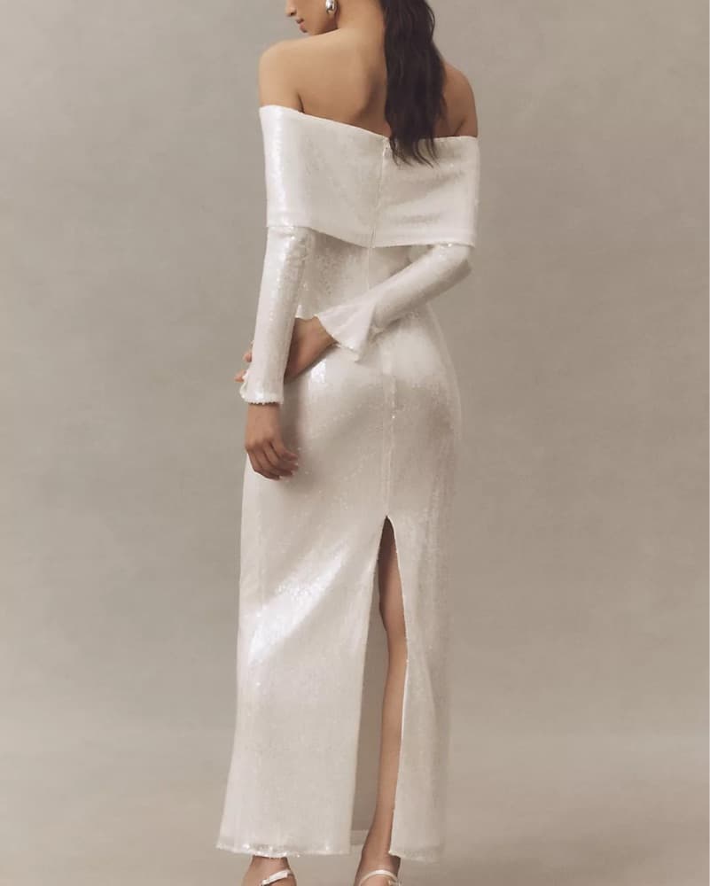 Mare Mare Sequin Off Shoulder Dress - Image 4