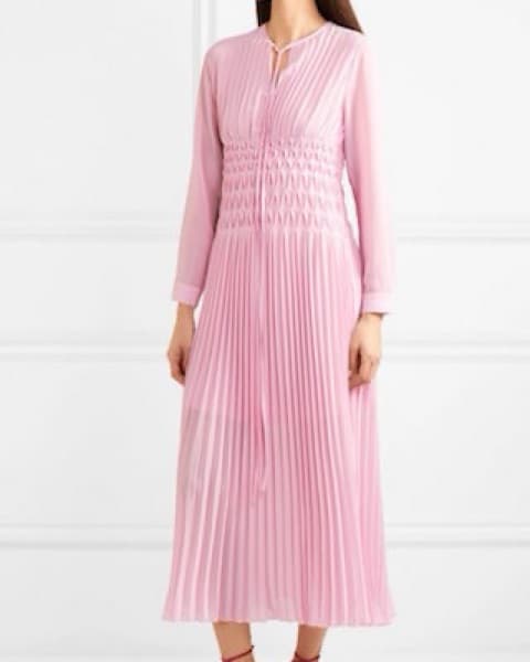 Maje pink ruffle mermaid dress - Image 3