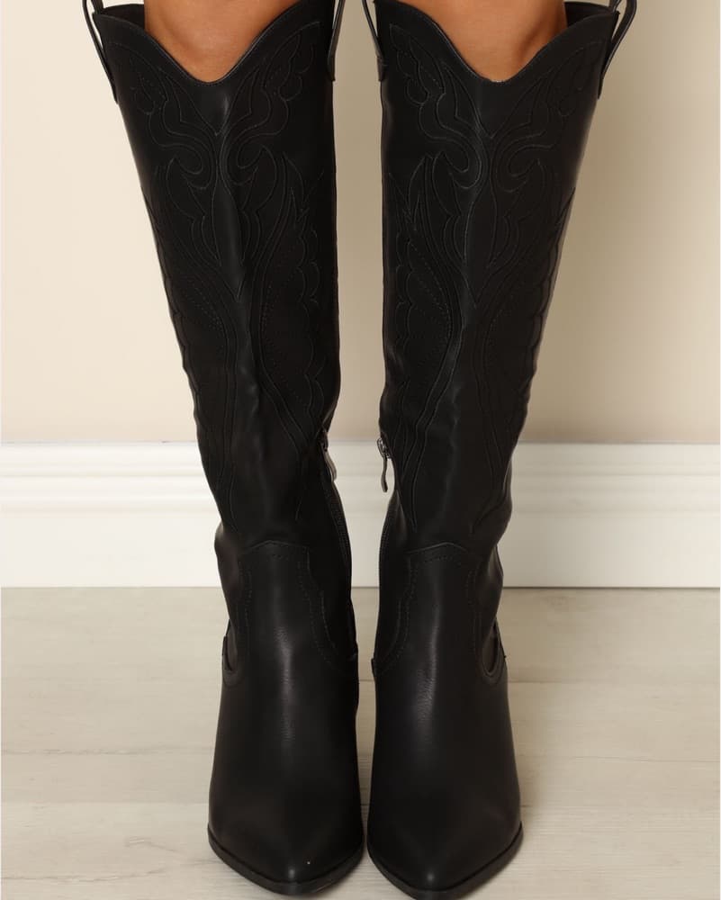 Black Cowgirl Boots - Image 2