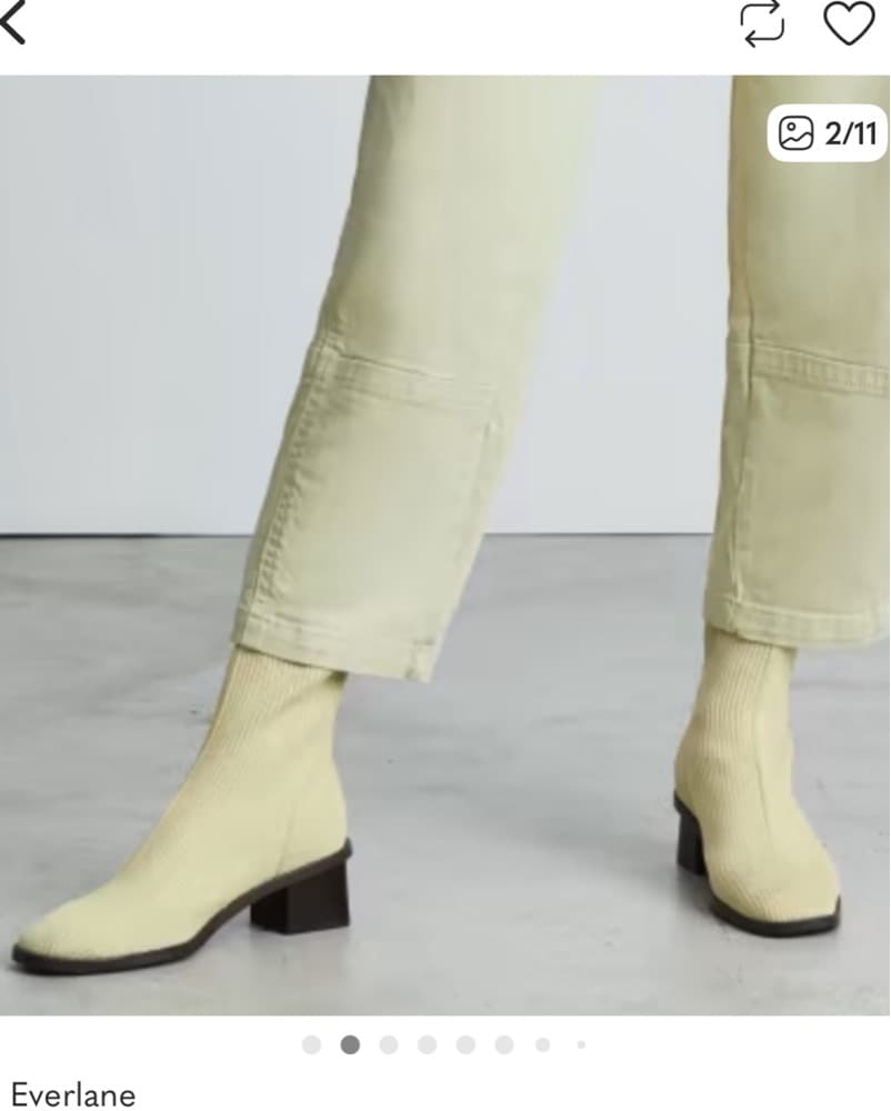 Everlane Yellow Slipper Boots Size 7 - Image 2