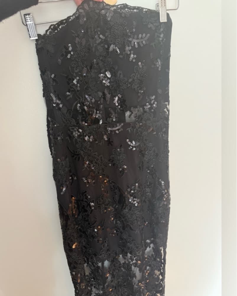 Alice + Olivia Black Lace Maxi Dress XS  - Image 6