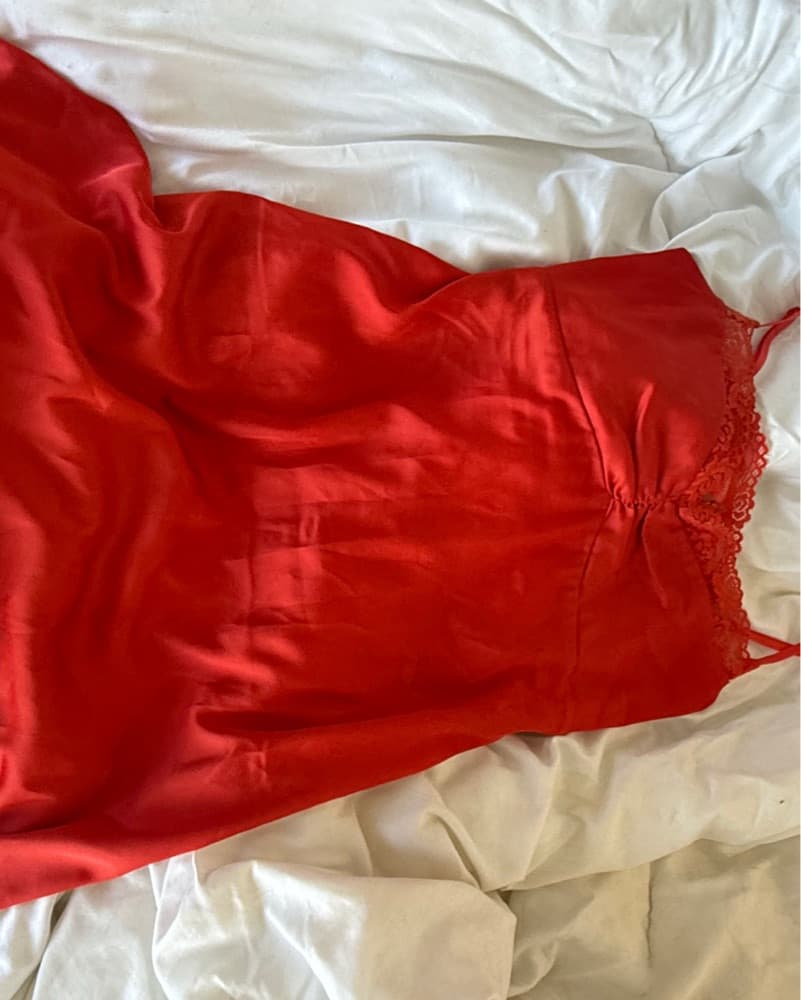 Urban Outfitters Red Satin Mini Dress - Image 2