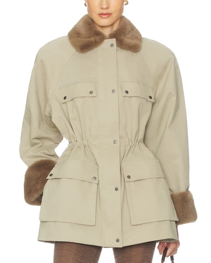 Helsa Balmoral Jacket With Faux Fur Trim - Image 1