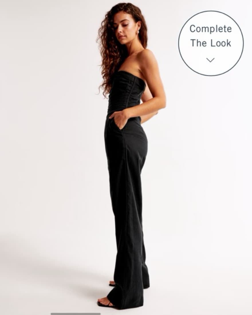 Abercrombie Linen Strapless Jumpsuit - Image 4