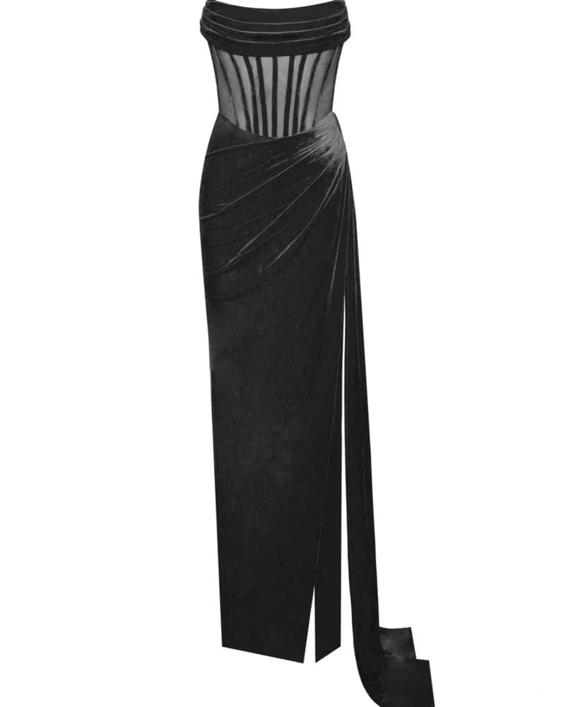 MissCircle Priya Black Draping Corset - Image 4