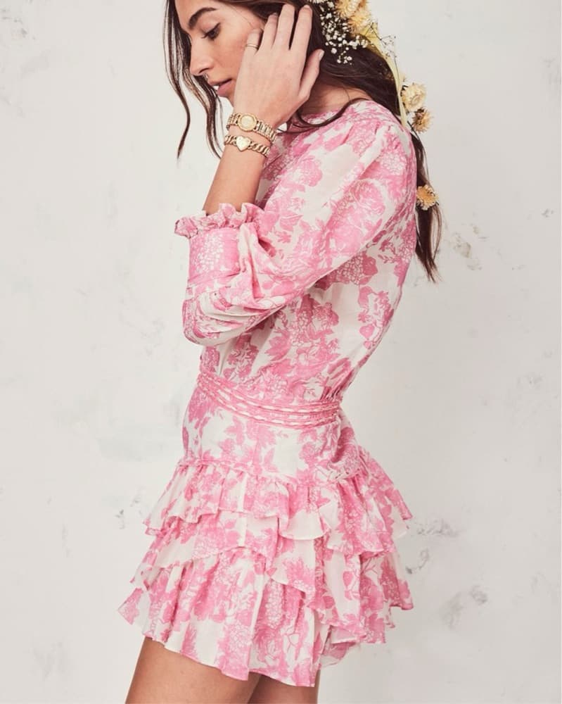 Love Shack Fancy Lorelei Pink Mini Dress by LoveShackFancy | Pickle