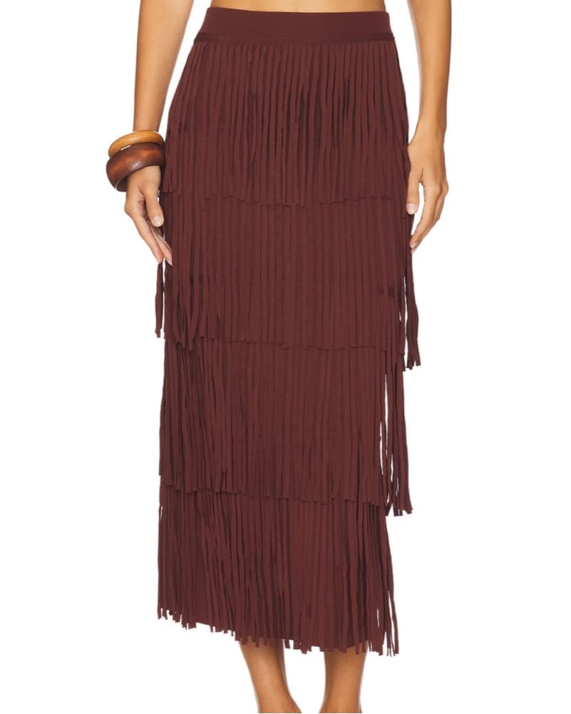 SIMONMILLER Za Za Knit Fringe Skirt - Image 3