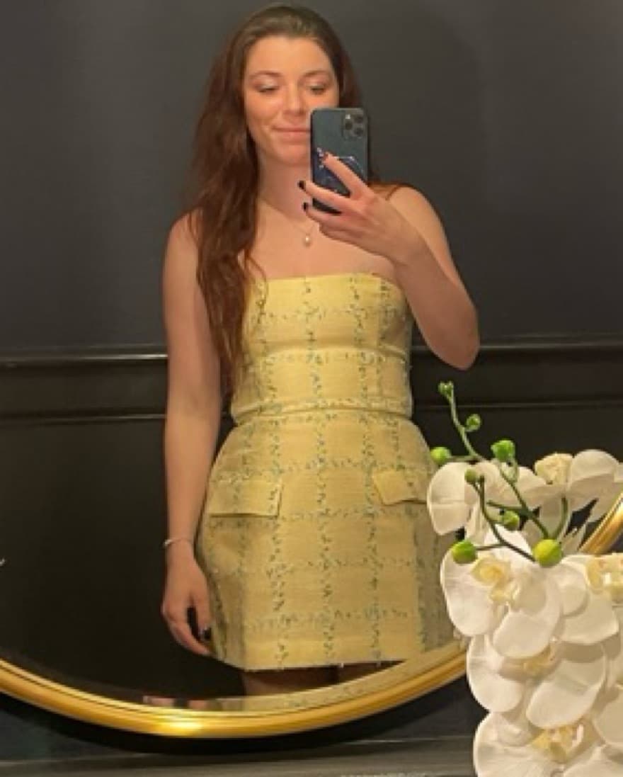 Strapless Yellow Floral Skort Romper - Image 3