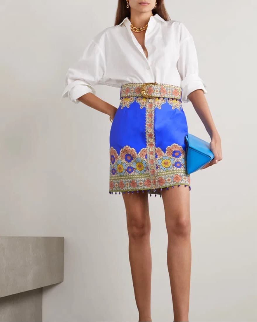 Zimmermann Belted Blue Mini skirt - Image 1