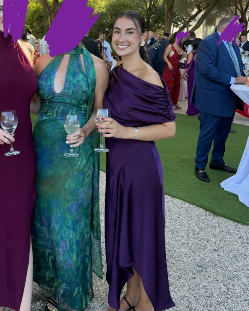 Mango Purple Off the Shoulder Dress - Image 4