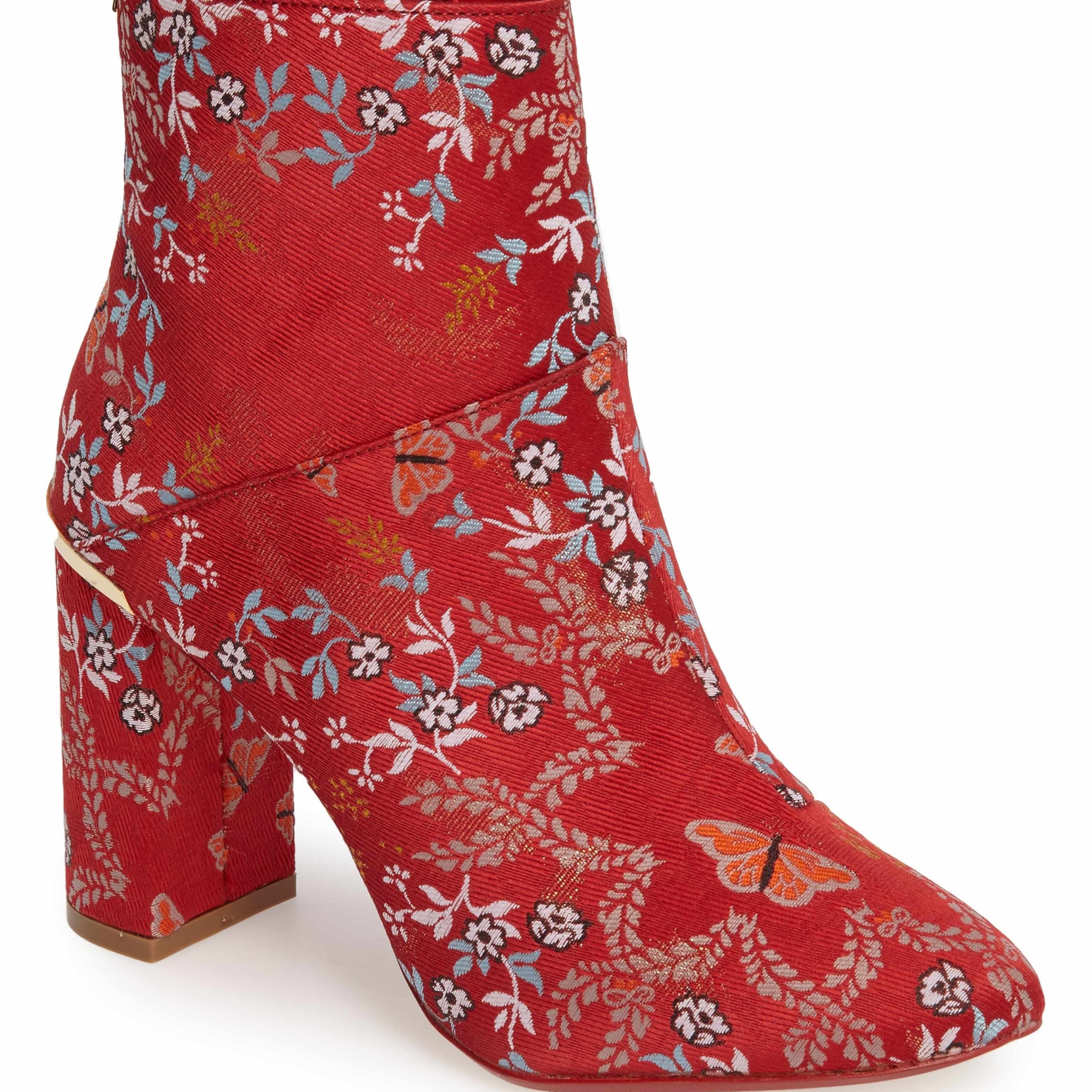 Ishbel Red Floral Boot - Image 2