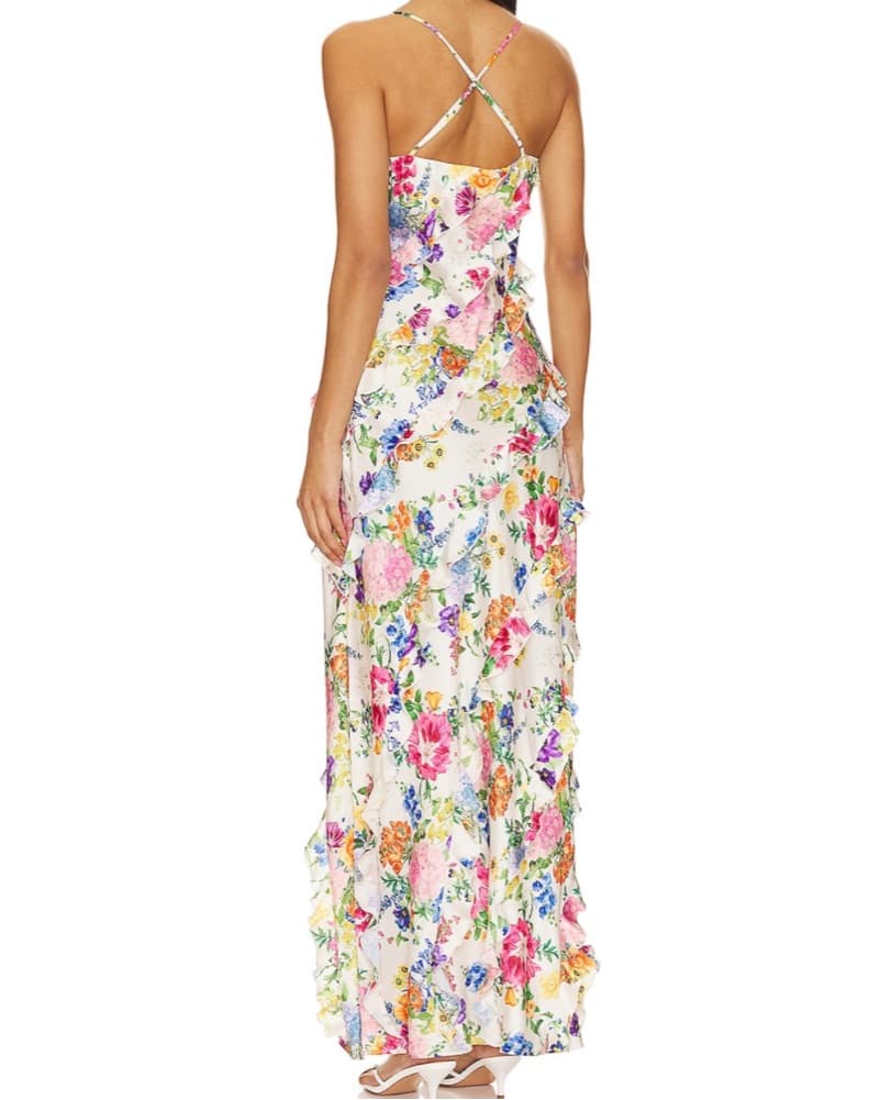 Vibrant Floral Maxi Dress  - Image 3