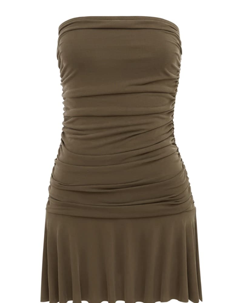 Brown Mini Dress - Image 3