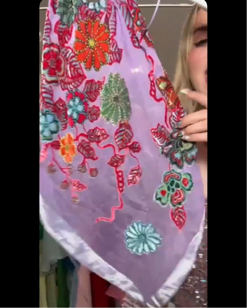 Silk Hand Beaded Halter Top - Image 2