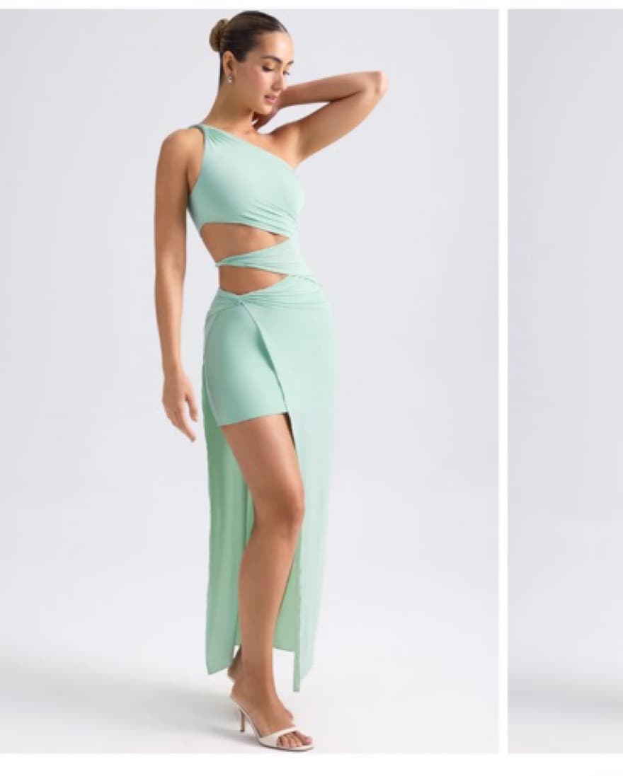 Oh Polly - One-Shoulder Draped Cut-Out - Image 4