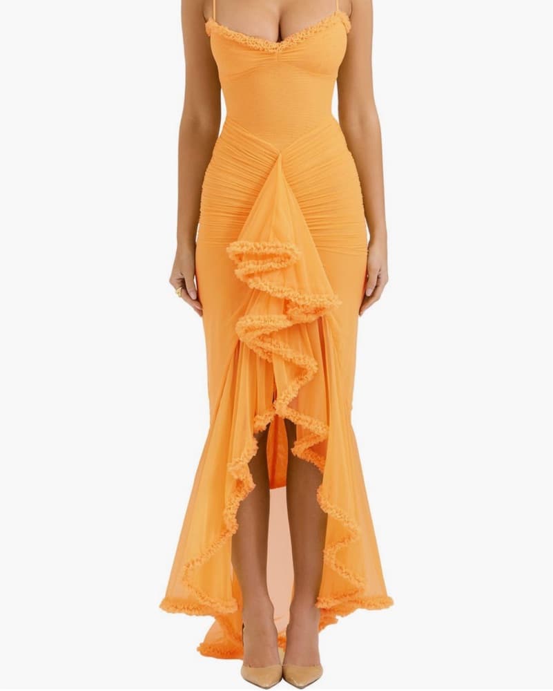 House Of CB Gabbi Ruffle Gown - Image 1