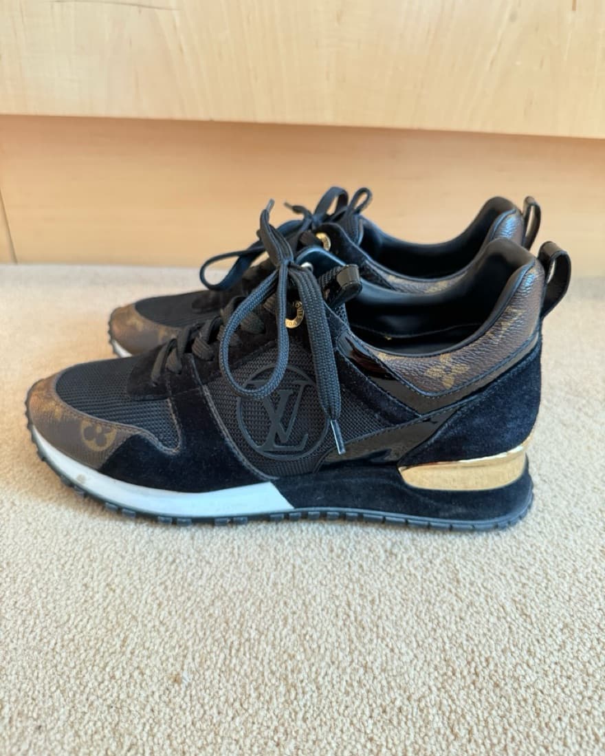 Louis Vuitton Black/Brown/Gold Sneakers  - Image 4