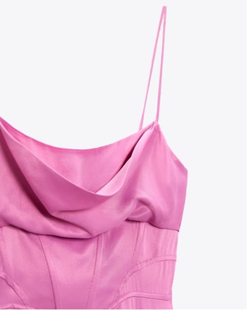 Zara Corset Detail Midi Dress S - Image 4