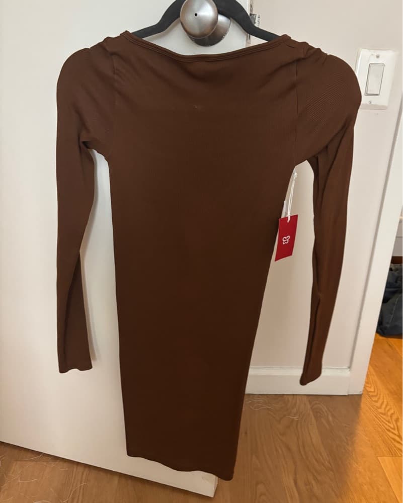 Aritzia Brown Knit Dress  - Image 4