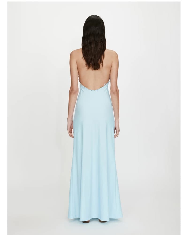 Christopher Esber Halter Dress Lago Blue - Image 3