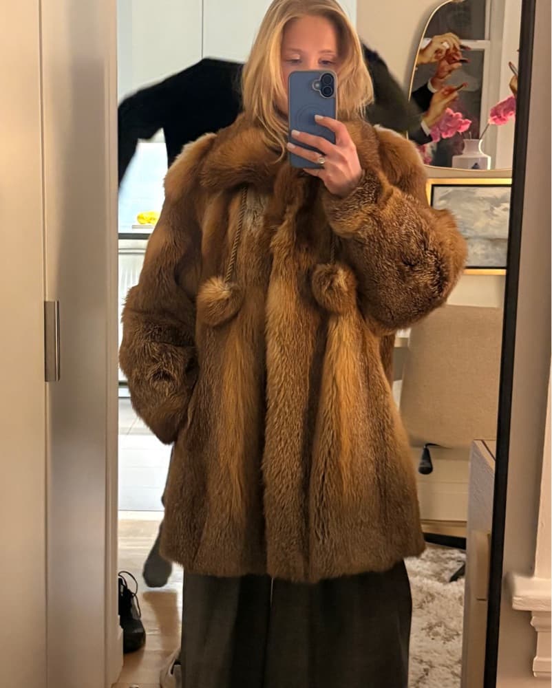 Fox Fur Jacket with Tassles - Image 2