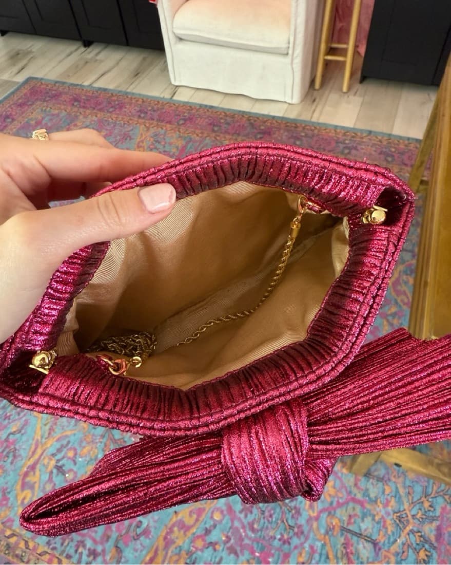 Pink Bow Evening Bag - Image 5