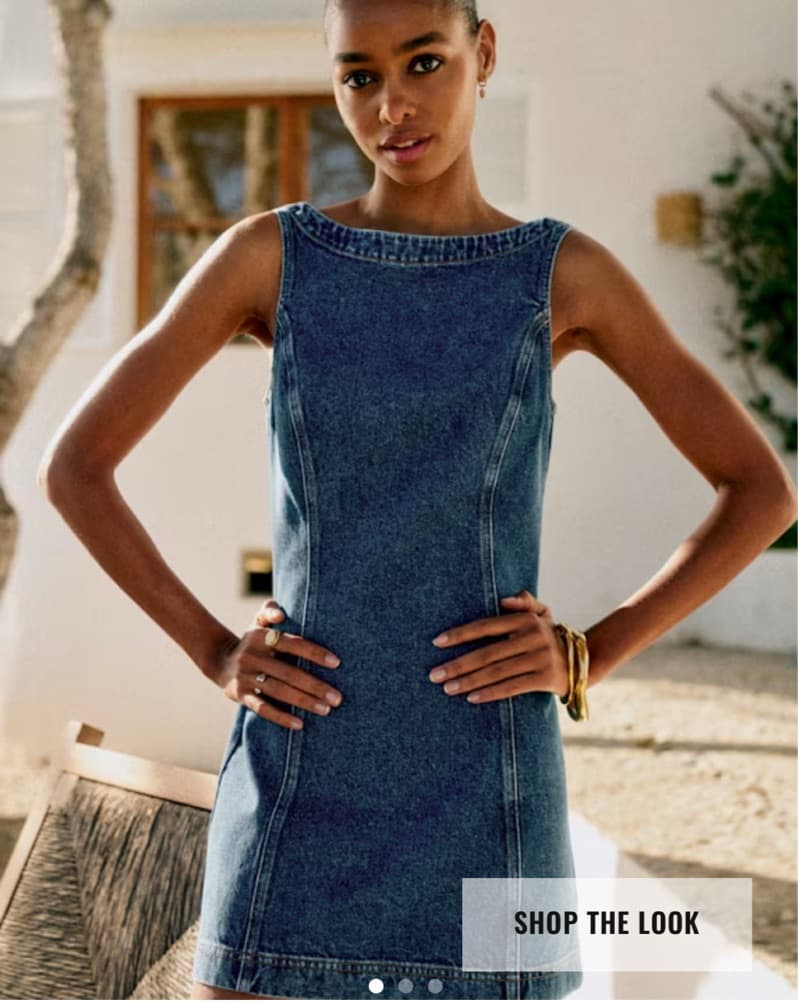 Sezane Denim Dress - Image 1
