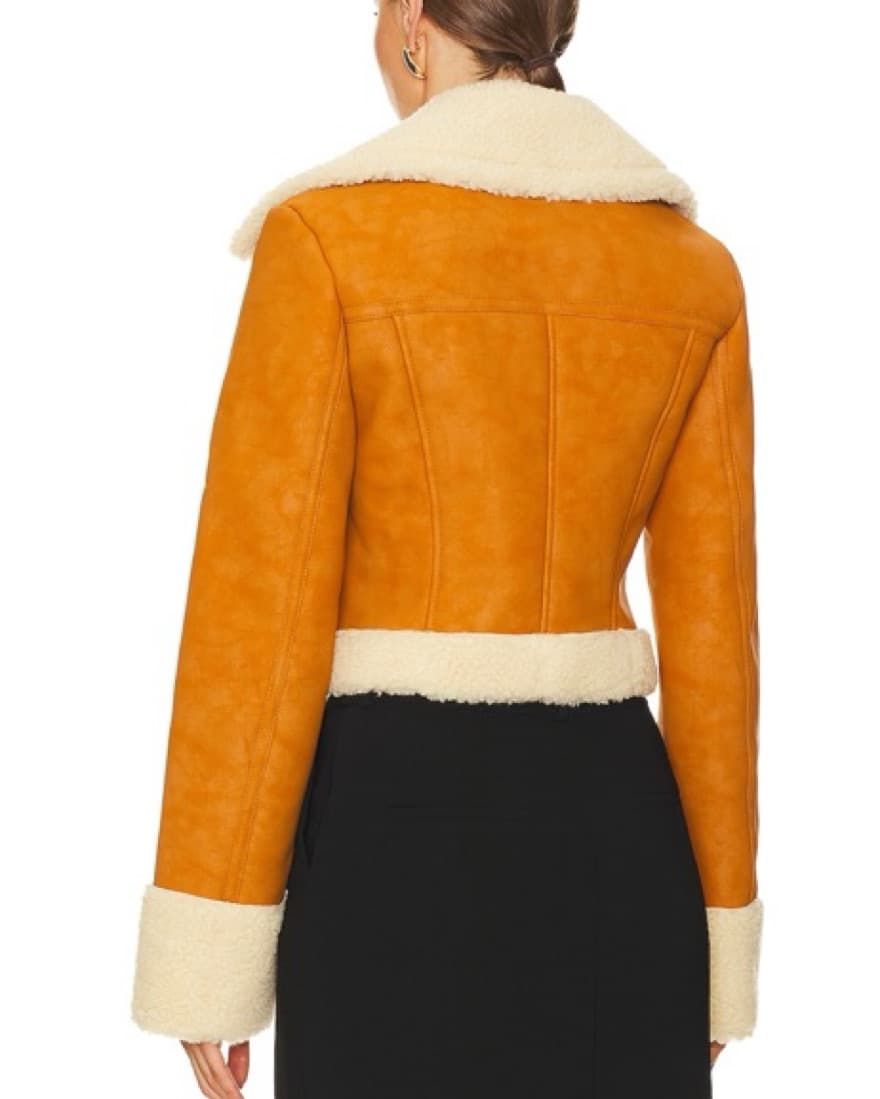 Faux Shearling Cropped Jacket - Image 3