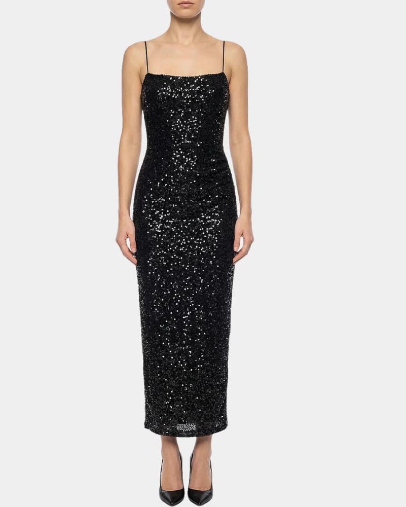 Bardot Black Sequin Dress - Image 2