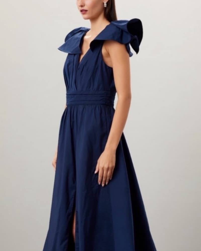Marchesa Notte Navy Gown - Image 4