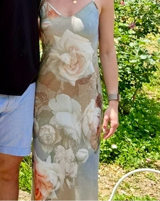 Floral Slip Dress in Sunrise Blue - Image 3