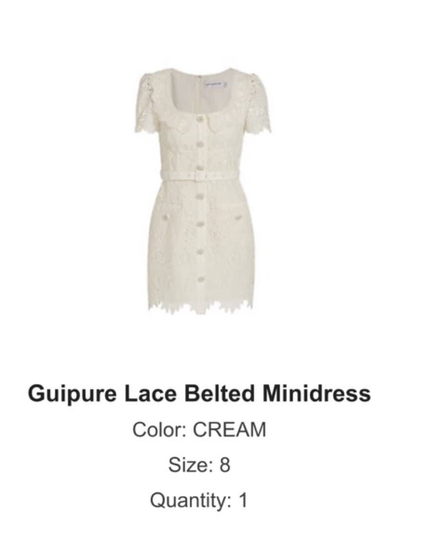 Self protrait Lace Belted Dress - Image 5